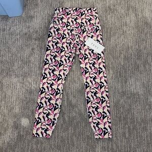 Tavi Pink and Black Patterned Leggings
